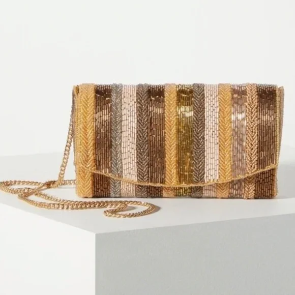 Anthropologie The Cleo Beaded Clutch - Picture 1 of 8